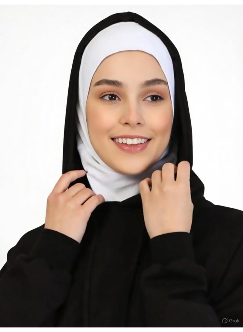 حجاب مسلم للنساء وشاح أبايا ناعم و قابل للتنفس مع تغطية الرقبة الكاملة - Image 2