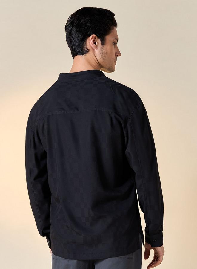 ايكونيك قميص أيقوني بأكمام طويلة بنقش مميز - Image 3