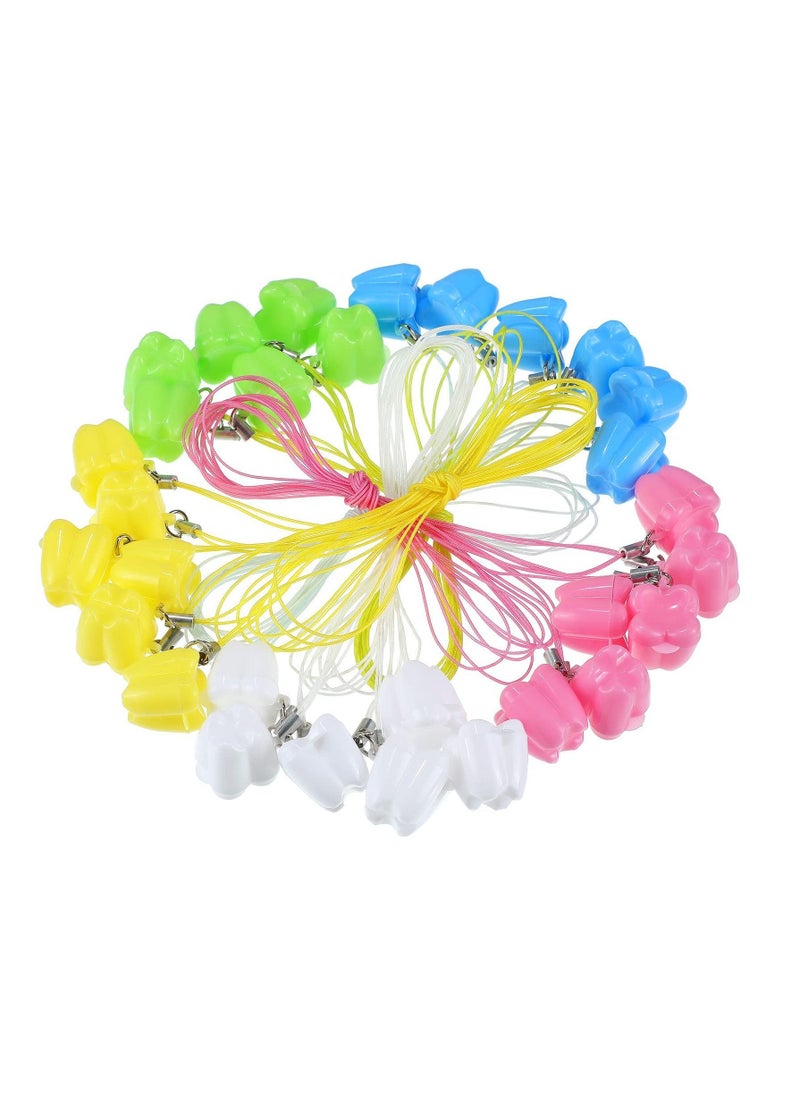 Y&D 30 Pcs Lost Teeth Saver Necklace Organizer for Teeth, Lovely Baby Milk Tooth Fairy Storage Box, Children Save Box Children's Day Gifts  - Image 1