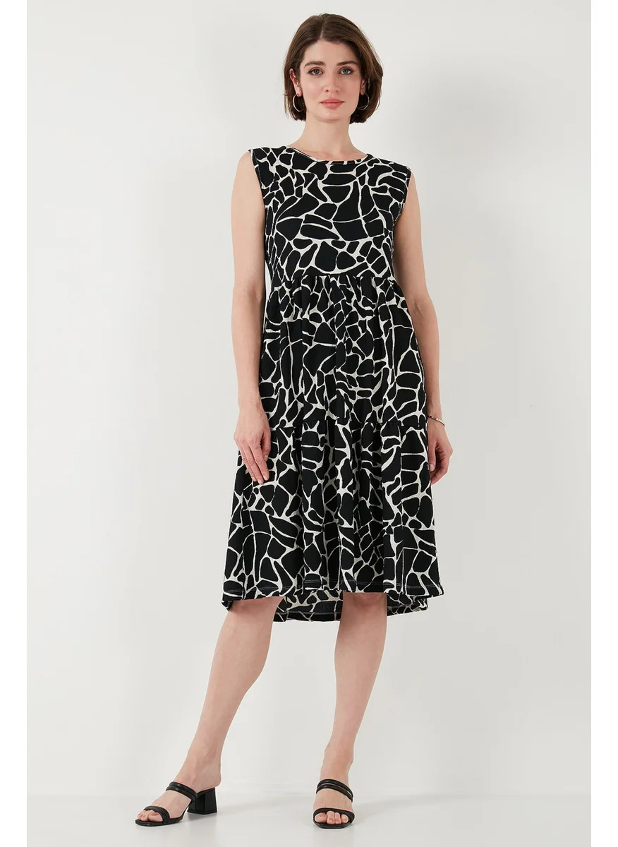 Lela Patterned Sleeveless Midi Dress Women's Dress 5869007