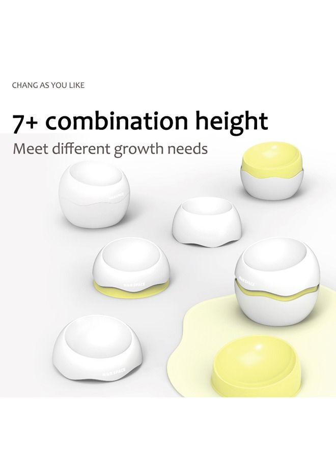 نيو ستايل مجموعة أوعية القطط المرتفعة 3 في 1، وعاء طعام مرتفع مائل للقطط والكلاب الصغيرة، شكل بيضة جميل، طبق قطط، وعاء طعام وماء متعدد التركيبات قابل للفصل - Image 3