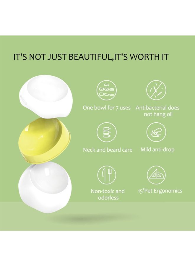 نيو ستايل مجموعة أوعية القطط المرتفعة 3 في 1، وعاء طعام مرتفع مائل للقطط والكلاب الصغيرة، شكل بيضة جميل، طبق قطط، وعاء طعام وماء متعدد التركيبات قابل للفصل - Image 2
