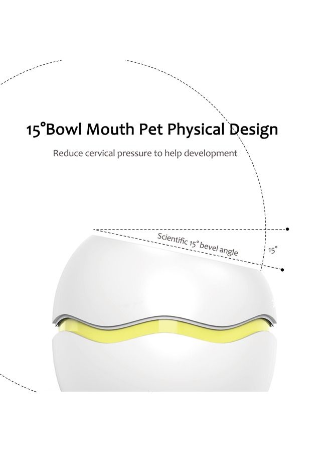 نيو ستايل مجموعة أوعية القطط المرتفعة 3 في 1، وعاء طعام مرتفع مائل للقطط والكلاب الصغيرة، شكل بيضة جميل، طبق قطط، وعاء طعام وماء متعدد التركيبات قابل للفصل - Image 4