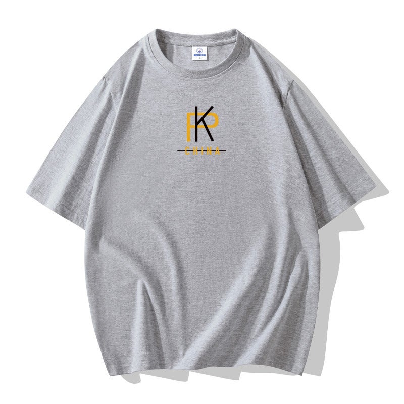 Cotton Short-Sleeved T-Shirt Men'S Loose Round Neck Printed Half-Sleeved Men'S Top Base Shirt Trendy T - Image 4