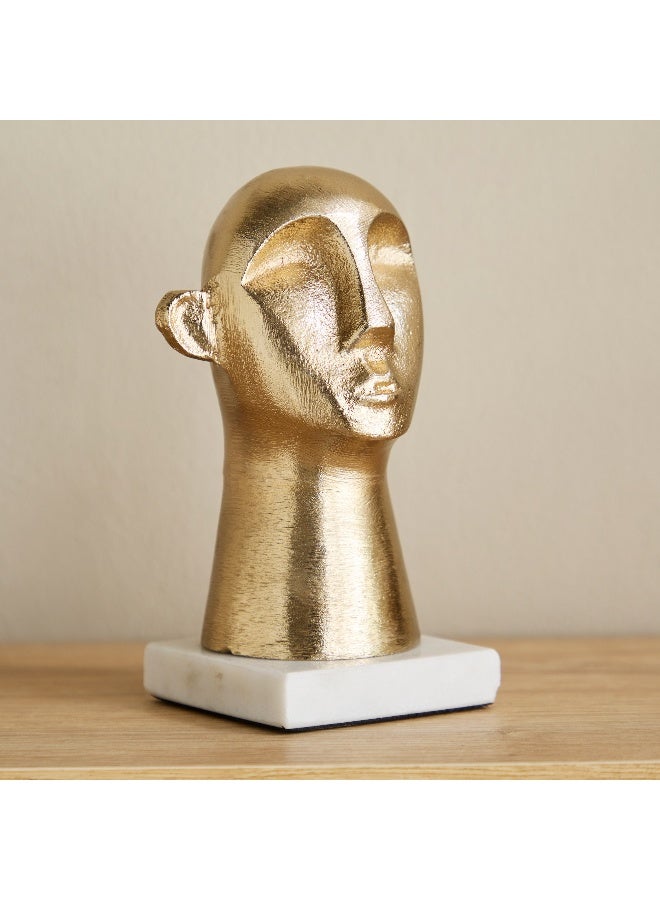 Home Box Viola Aluminium Human Face Table Accent with Natural Marble - 10x8x17 cm - Image 5