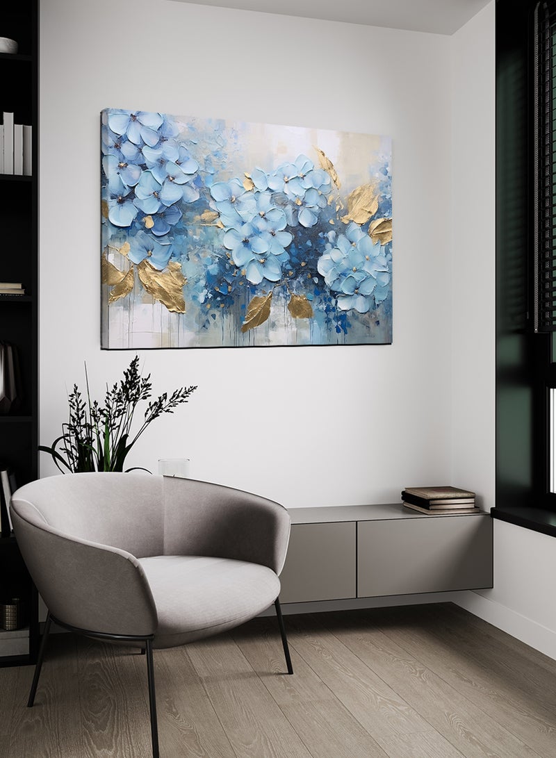 لوحة كانفاس على إطار خشبي بتصميم نمط فني من الزهور - Image 2