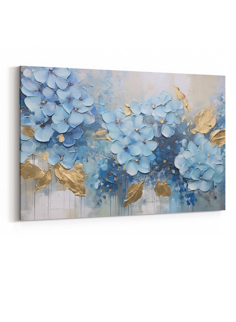 لوحة كانفاس على إطار خشبي بتصميم نمط فني من الزهور - Image 4