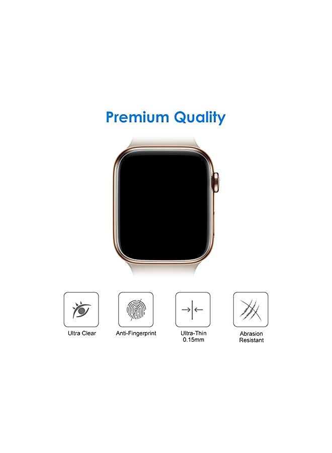 Jetech Screen Protector for Apple Watch SE (2022/2020) /Series 6 5 4 40mm, Flexible TPU Film, Anti-Scratch HD Clear, 3-Pack - Image 4