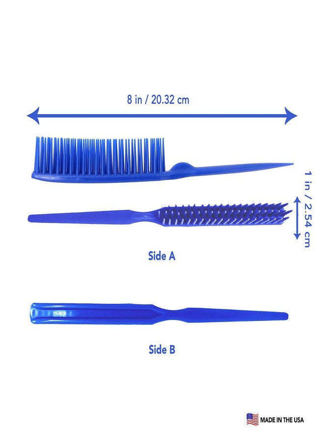 Allegro Combs 60 Parting Three Row Combs Salon Hairstylist Hairdresser Detangle Combs For Natural Hair And Wigs For Curly Hair Made In The Usa 2 Pcs. (Royal Blue) - Image 2