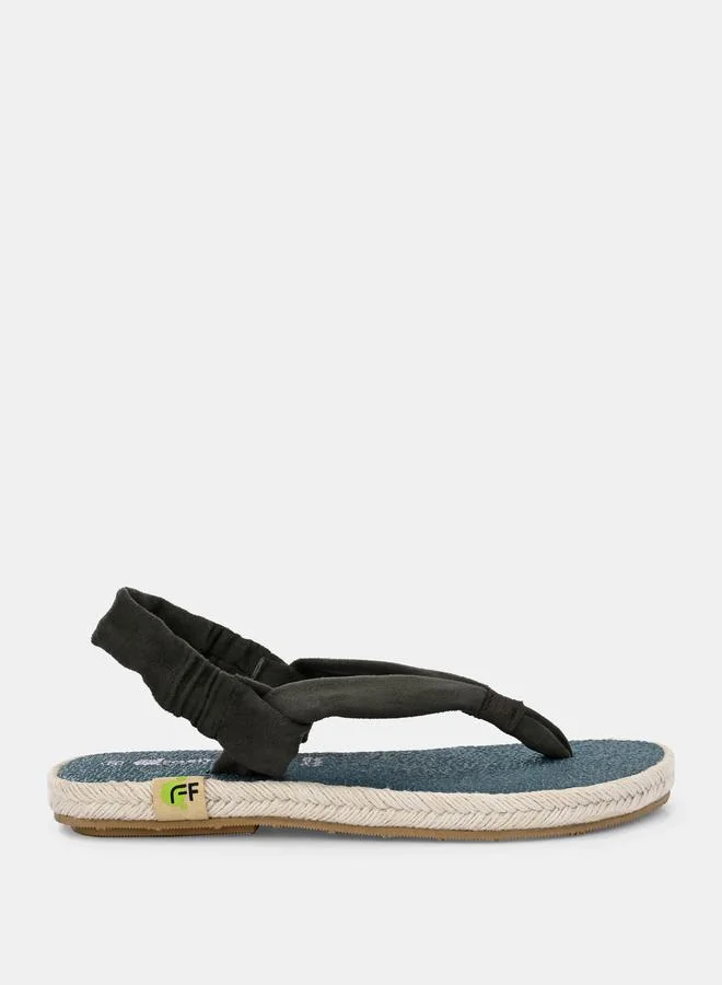 فريش فيت V Strap Slingback Flat Sandals by Styli