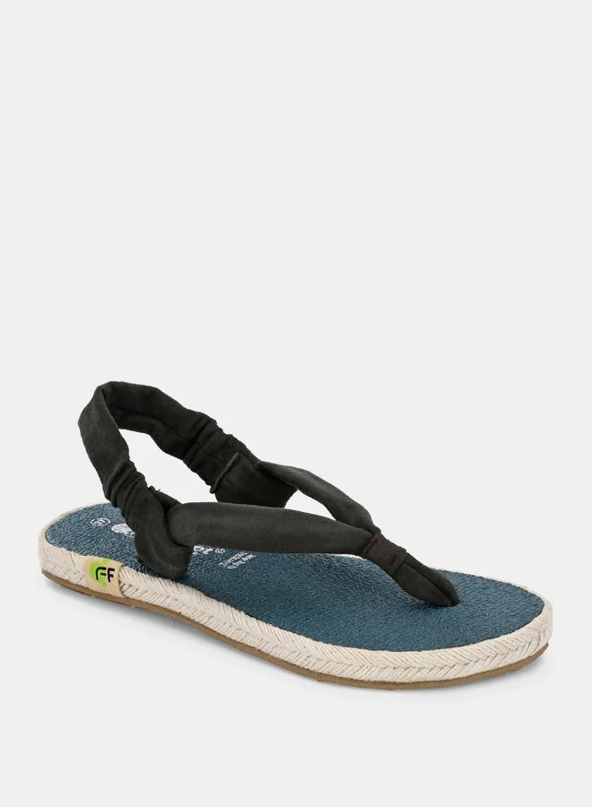 فريش فيت V Strap Slingback Flat Sandals by Styli