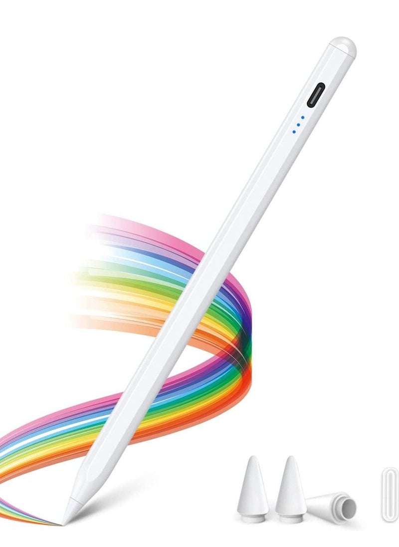 Upgraded Stylus Pen, iPad Pencil, Ultra High Precision & Sensitivity, Palm Rejection, Prevents False ON/Off Touch, Power Display, Tilt Sensitivity, Magnetic Adsorption for iPad  - Image 1