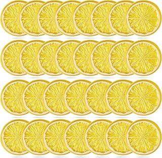 KINMINGZHU KINMINGZHU 30pcs Mini Simulation Fruit Lemon SlicesÃ¯Â¼Å’Fake Artificial Plastic Fruit Model Decorative Wedding  - Image 1