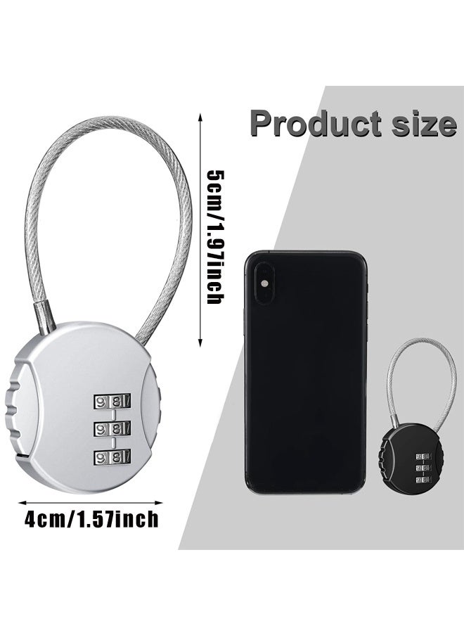 4 قطع من أقفال تركيبة مكونة من 3 أرقام، أقفال أرقام مركبة، قفل أمتعة مقاوم للماء، أقفال سفر للخزانة، صندوق الأدوات، حقيبة السفر، صالة الألعاب الرياضية - Image 2