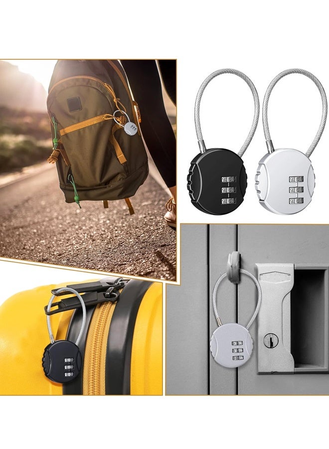 4 قطع من أقفال تركيبة مكونة من 3 أرقام، أقفال أرقام مركبة، قفل أمتعة مقاوم للماء، أقفال سفر للخزانة، صندوق الأدوات، حقيبة السفر، صالة الألعاب الرياضية - Image 5