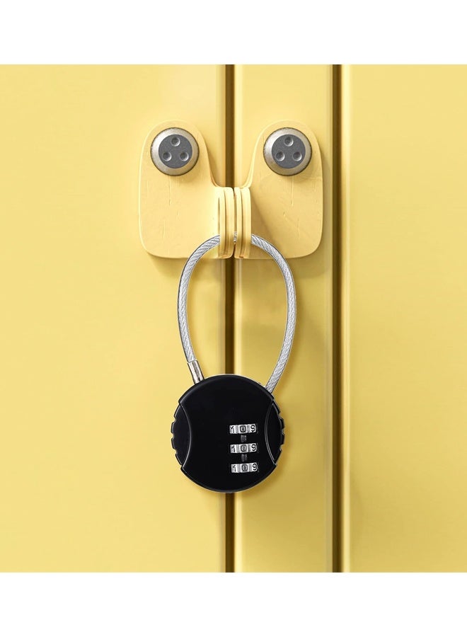 4 قطع من أقفال تركيبة مكونة من 3 أرقام، أقفال أرقام مركبة، قفل أمتعة مقاوم للماء، أقفال سفر للخزانة، صندوق الأدوات، حقيبة السفر، صالة الألعاب الرياضية - Image 4