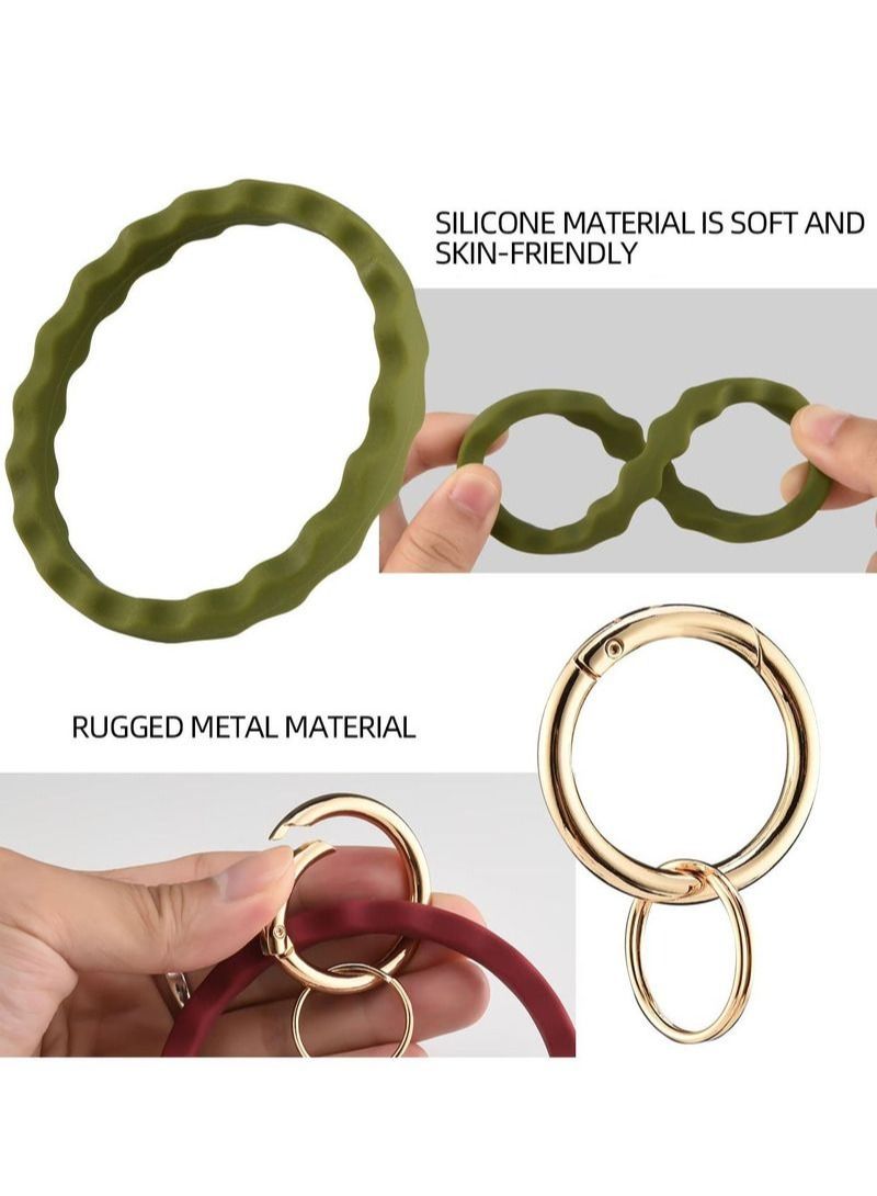 NIBEMINENT 4Pcs Silicone Bracelet Keychain - Image 3