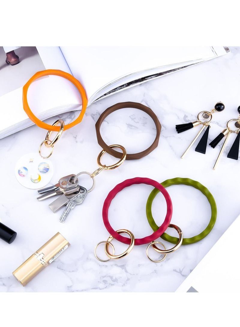 NIBEMINENT 4Pcs Silicone Bracelet Keychain - Image 4