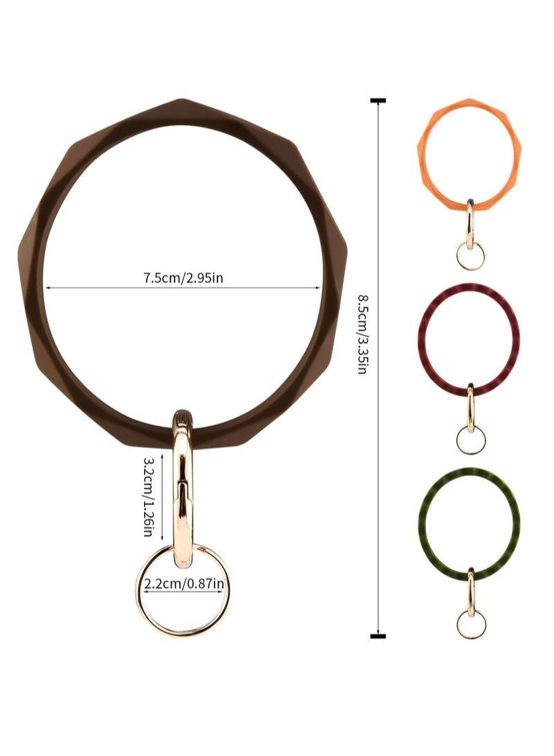 NIBEMINENT 4Pcs Silicone Bracelet Keychain - Image 2