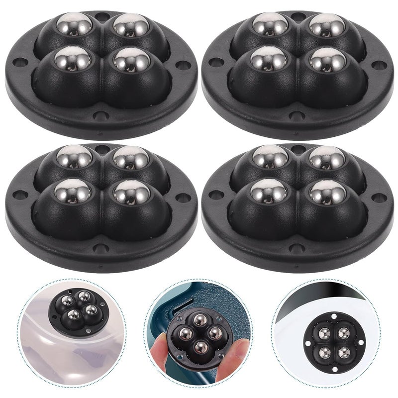 4Pcs Self Adhesive Swivel Caster Wheels for Storage Boxes Trash Can Smooth Rolling - Image 5