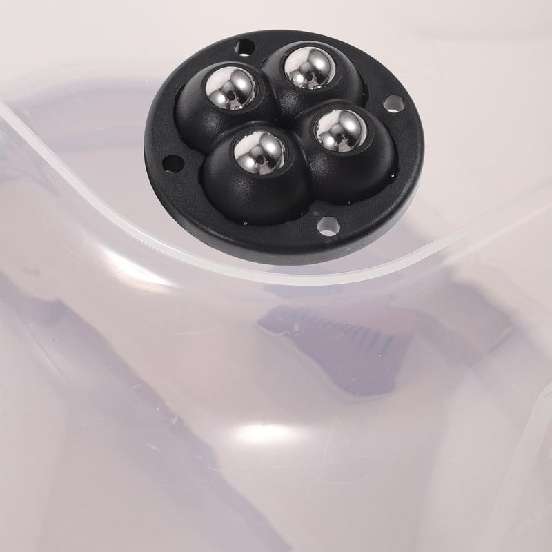 4Pcs Self Adhesive Swivel Caster Wheels for Storage Boxes Trash Can Smooth Rolling - Image 4