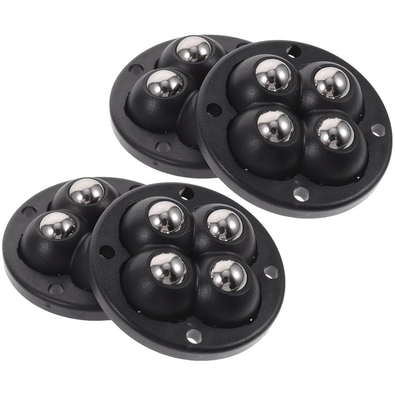 4Pcs Self Adhesive Swivel Caster Wheels for Storage Boxes Trash Can Smooth Rolling - Image 2