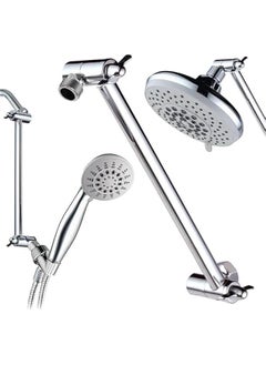 HOOKOR Shower Head Extension Arm,Adjustable Shower Arm Extension,Solid Stainless Steel Shower Extender for ShowerHead,Showerhead Extender With Universal Connection  - Image 2