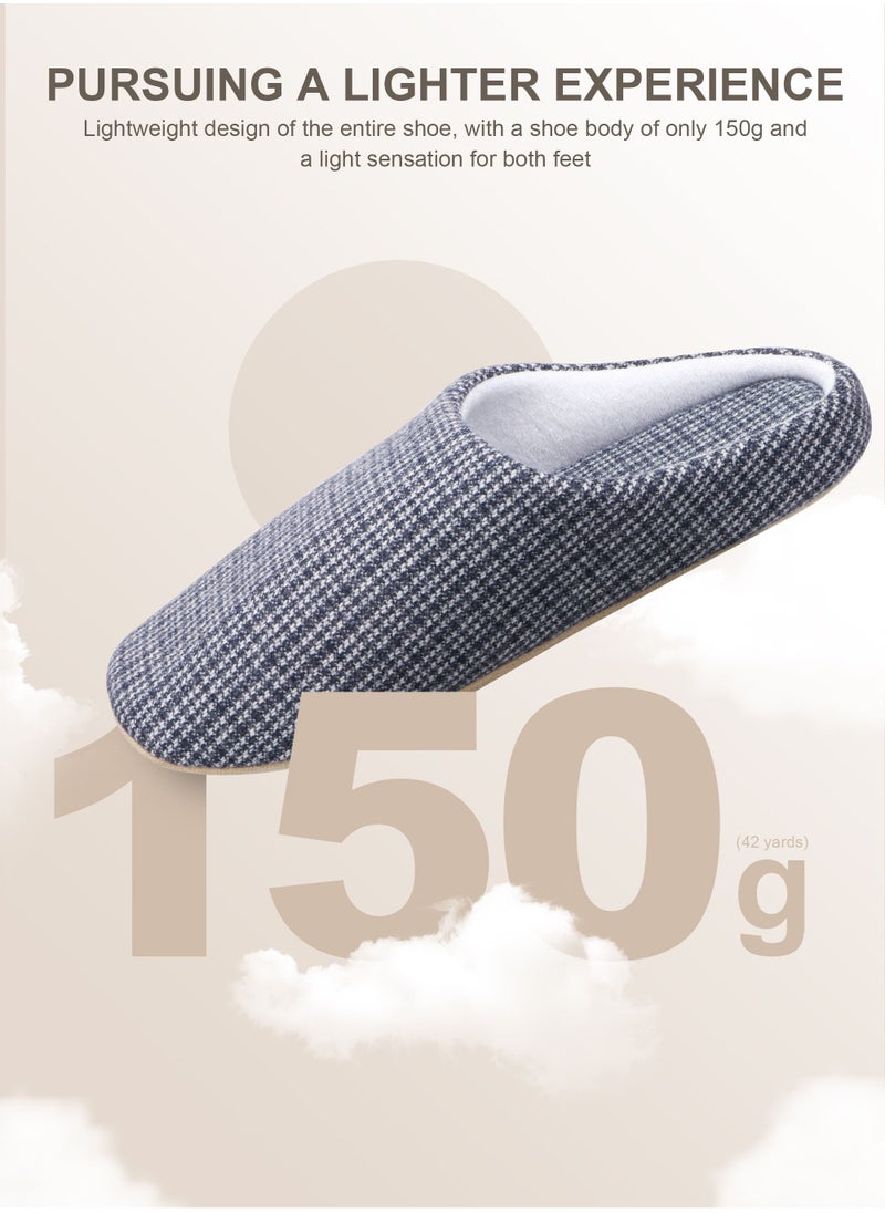 HomarKet - Comfort Slip on Bedroom Slippers for Men and Women Memory Foam Soft House Slippers Warm Plush Non-Slip Loafer Shoes for Indoor and Outdoor - Image 1