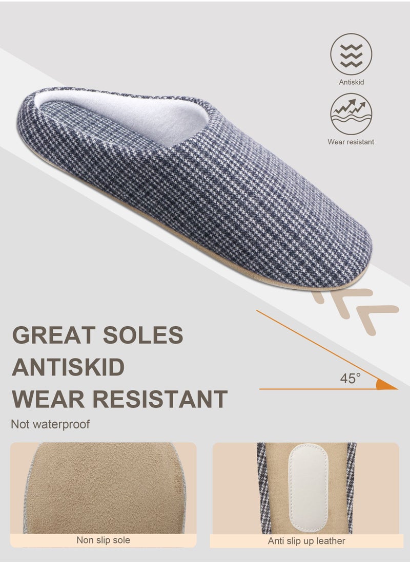HomarKet - Comfort Slip on Bedroom Slippers for Men and Women Memory Foam Soft House Slippers Warm Plush Non-Slip Loafer Shoes for Indoor and Outdoor - Image 1