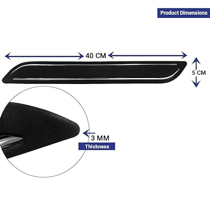 Autokaar Car Bumper Corner Protector Chrome Line Universal for Tata Nexon/Punch/Tiago/Altroz/Harrier/Safari/Tigor/Indica/Sumo/Hexa/Harrier/Nexon EV - Set of 4 - Image 3