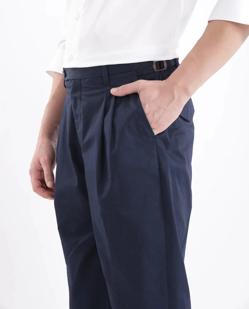 Rare Rabbit Men's Regular Fit Pleated Solid Trousers