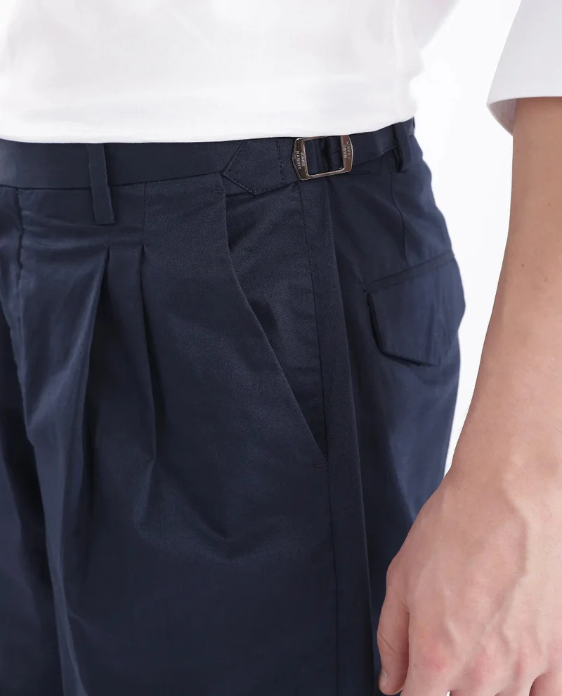 Rare Rabbit Men's Regular Fit Pleated Solid Trousers