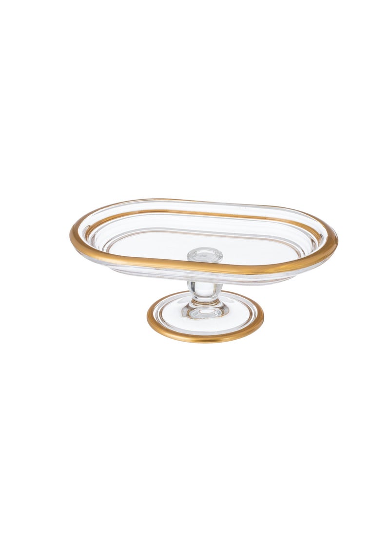 Dania Turkish glass base plate for sweets and chocolate and multi-use  - Image 1