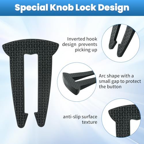 Lwuzkdo 5-Pack Gas Stove Knob Locks for Child Safety, Durable Design Knob Safety Covers, Child Proof Oven Knob Locks, Prevent Accidental Touch(Black) - Image 2