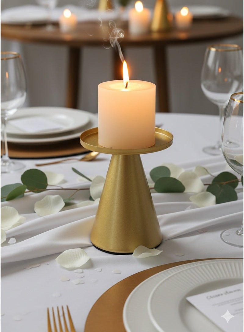 Elegant Metal Candle Holders/Candlestick Holders, Candle Holder Base, Romantic Nordic Style Luxury Metal Desktop Decoration, Home Decoration, Desktop Ornaments, Suitable for Candlelight Dinner Decoration, Wedding Decoration - Image 1