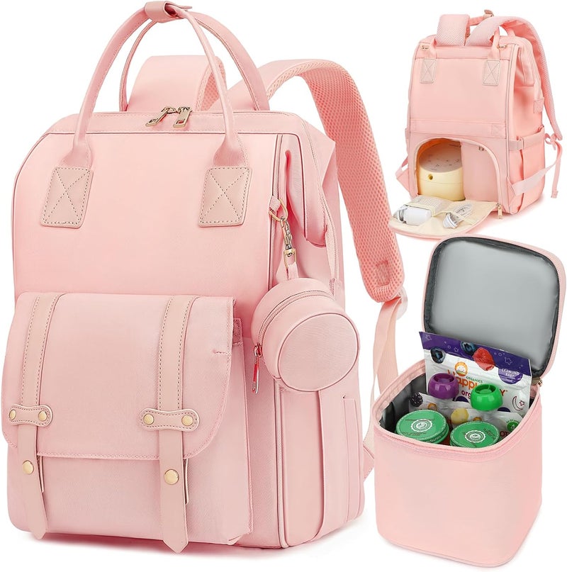 ROSEGIN Breast Pump Backpack & Diaper Bag with Cooler - Image 1