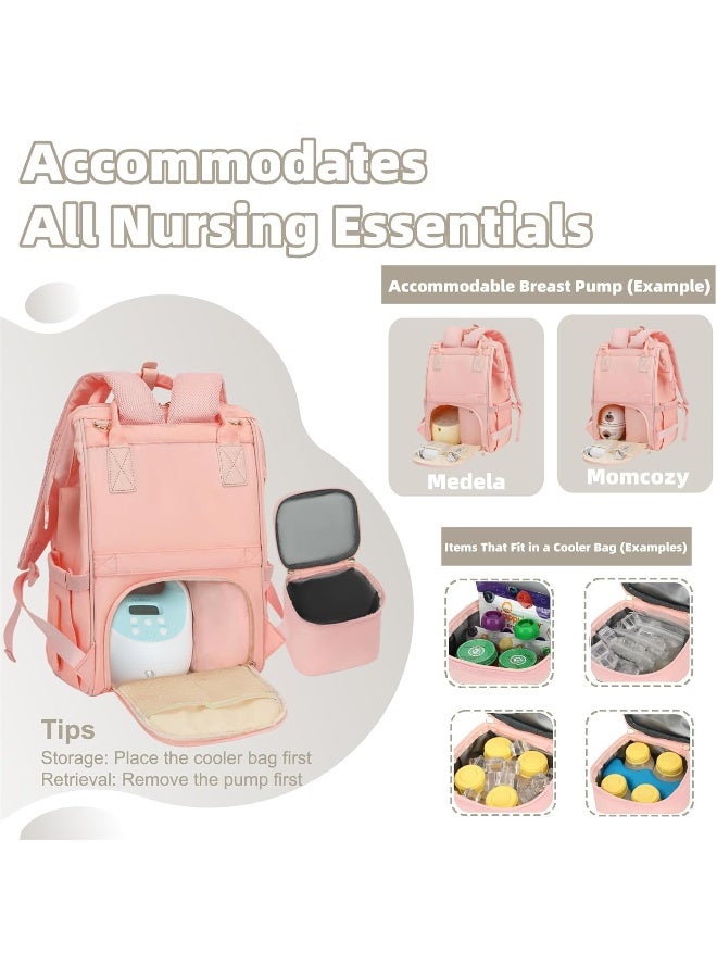 ROSEGIN Breast Pump Backpack & Diaper Bag with Cooler - Image 2