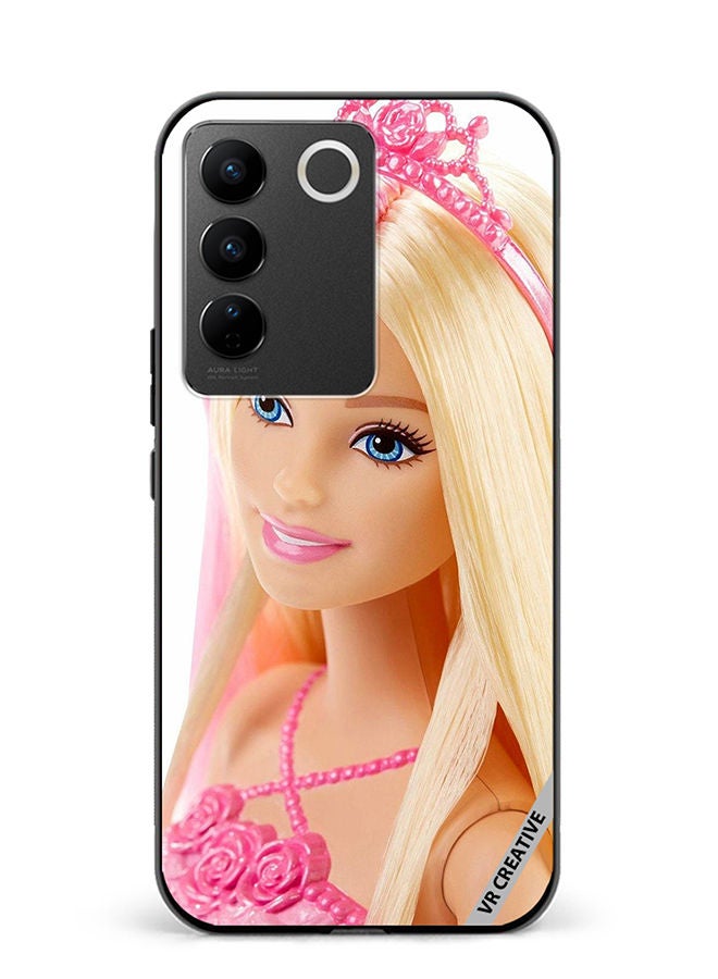 VR CREATIVE Protective Case Cover For Vivo V27e Barbie With Hair Design Multicolour - Image 1