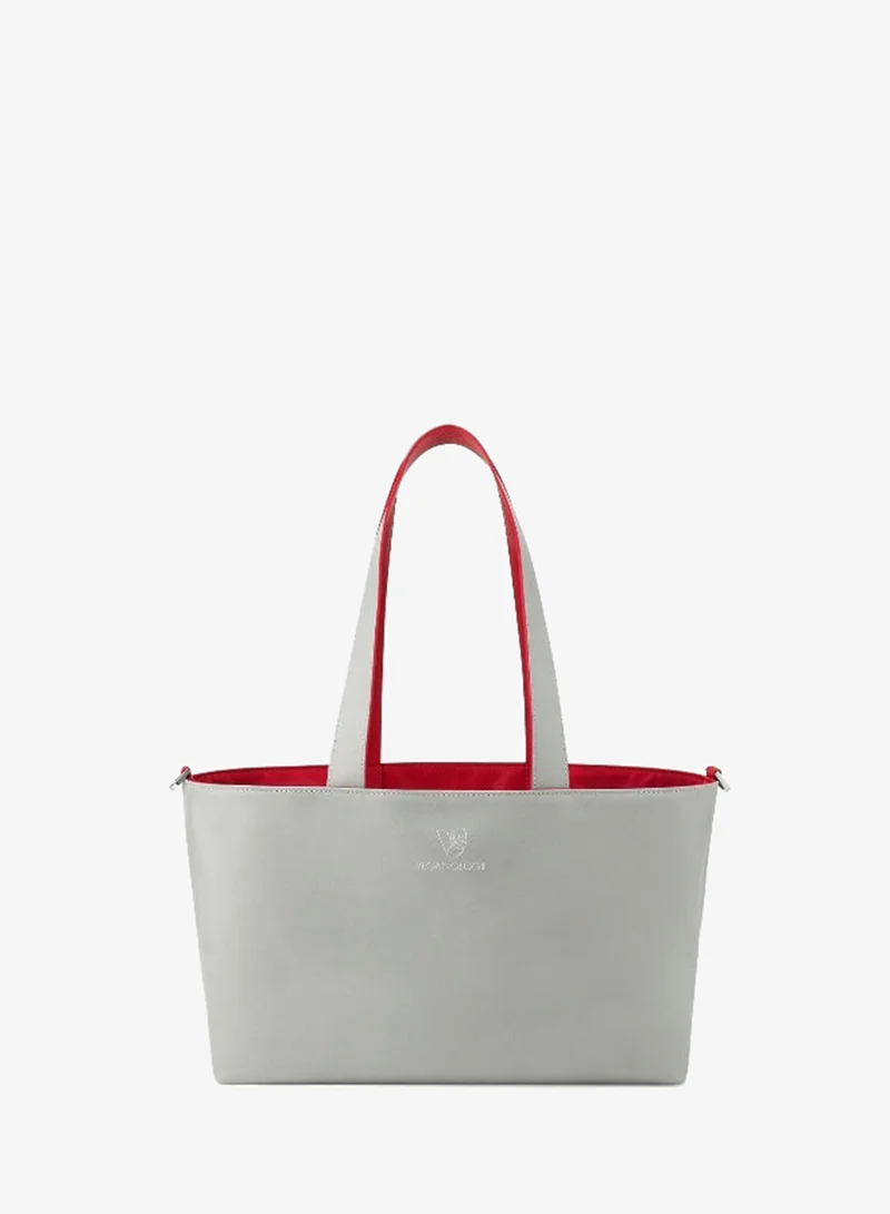 Veganologie  Palindrome Reversible Tote Bag Made From 15 Recycled Plastic Bottles (Red-Grey) for Women | Best Price UAE