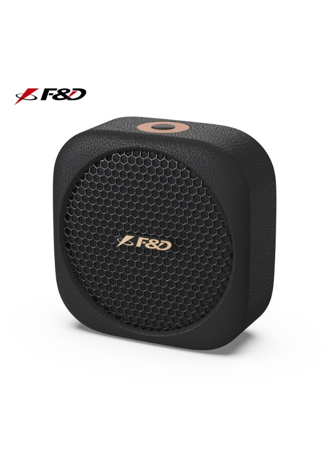 F&D RW10 Retro Portable Bluetooth Speaker with Deep Bass, Clip-On Design, Bluetooth 5.3, IPX5 Waterproof, TWS Pairing & 10H Playtime for Outdoor Travel - Image 1