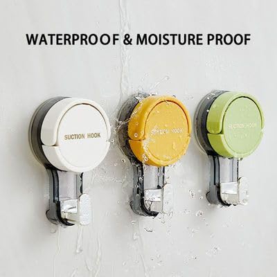 Ameedarshan Vacuum Suction Cup Hook Wall Clips for Hanging Towel Clothes Kitchen Utensils DrillFree Installation Removable Reusable Wall Mounted Bathroom Hanger Multicolor Pack of 2 - Image 2