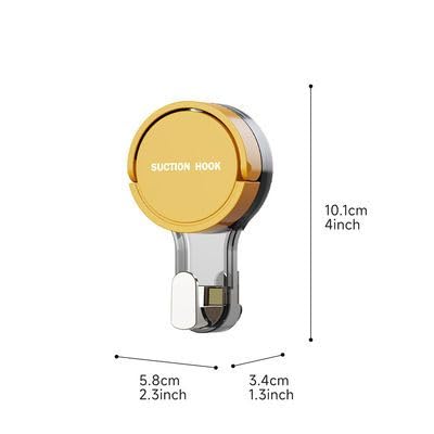 Ameedarshan Vacuum Suction Cup Hook Wall Clips for Hanging Towel Clothes Kitchen Utensils DrillFree Installation Removable Reusable Wall Mounted Bathroom Hanger Multicolor Pack of 2 - Image 3