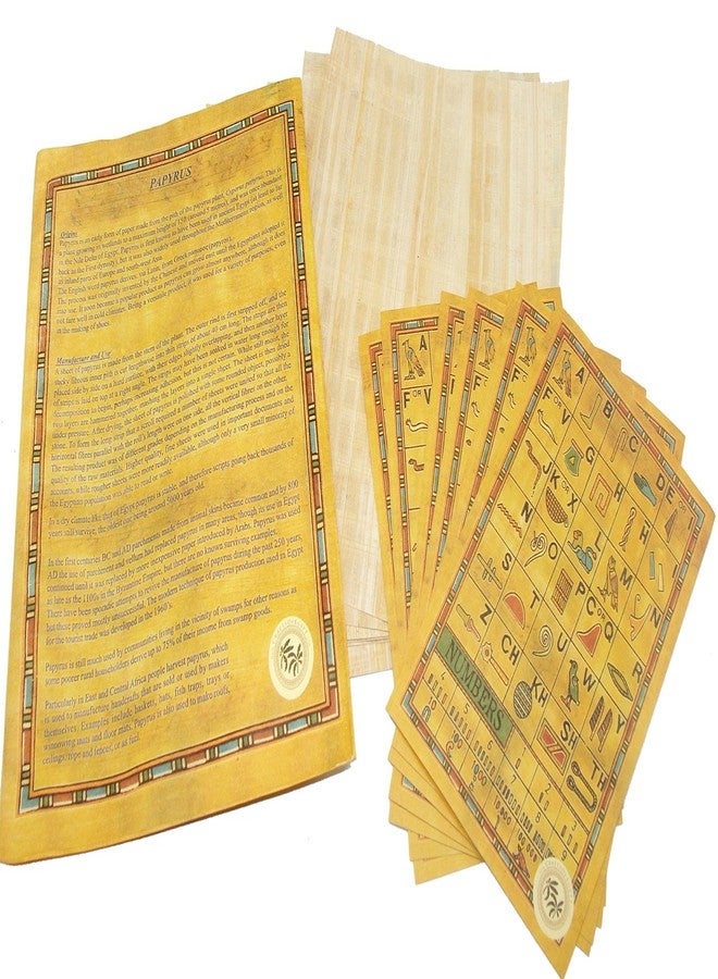 CraftsOfEgypt Egyptian Papyrus Blank Paper Set of 25 Sheets for Art Projects Scrapbooking Album Refill Scrolls and Teaching Ancient Hieroglyphic History 6x8 Inch (15x20 cm) - Image 1