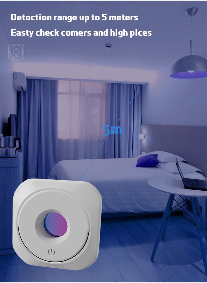 Lemon - Hidden Camera Detectors, Infrared Detector, Hotel Anti-Camera Anti-Peeping Tool, Camera Detector, Anti-Monitoring Inspection Detector for Hotel Bathroom, Spy Camera Detector (White) - Image 1