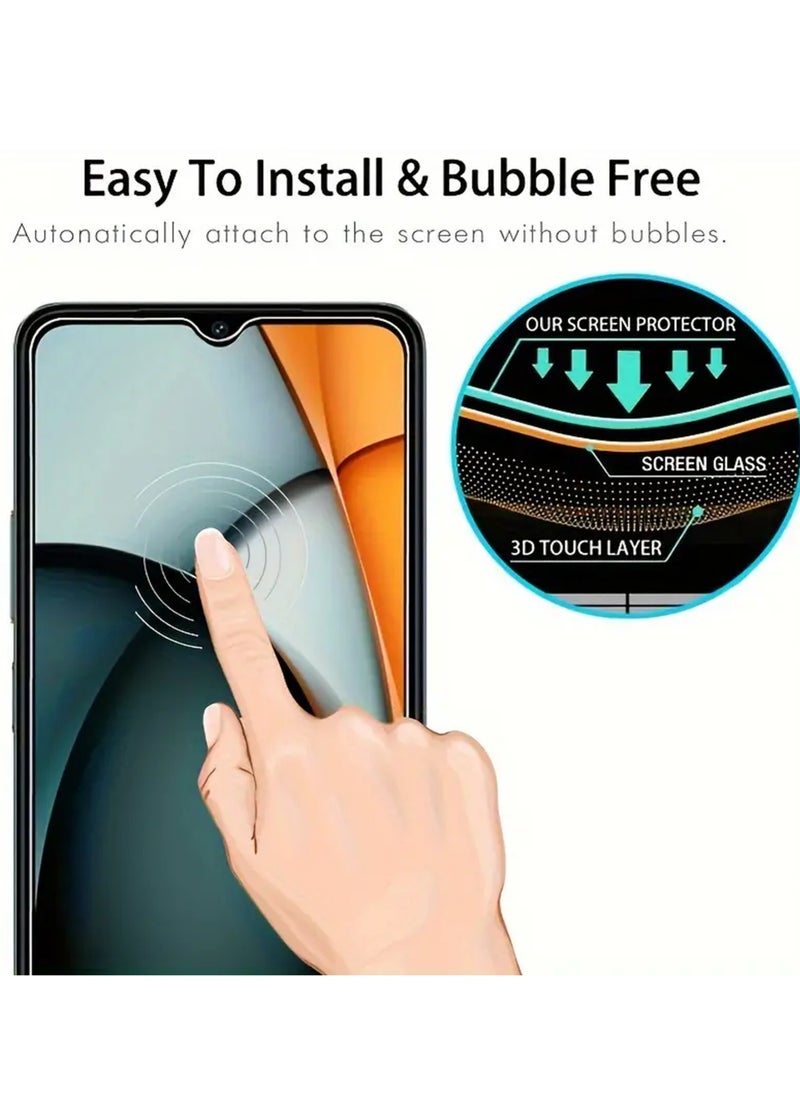 Xiaomi Redmi A3 Tempered Glass Screen Protector – High Transparency, Delicate Touch, Anti-Explosion, Smooth Arc Edges, Easy Installation, Screen Protector for Xiaomi Redmi A3