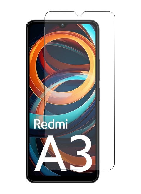 Xiaomi Redmi A3 Tempered Glass Screen Protector – High Transparency, Delicate Touch, Anti-Explosion, Smooth Arc Edges, Easy Installation, Screen Protector for Xiaomi Redmi A3