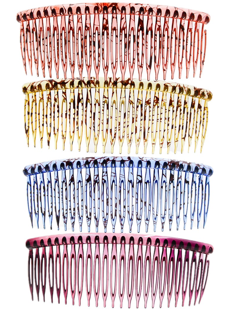 Prettyou 47 Inches Effortless Beauty Assorted Hair patterns Hair Comb PinPack of 4