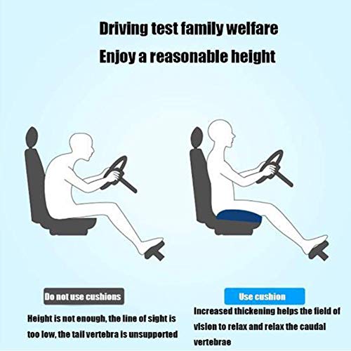 Srutirbo Car Booster Seat Cushion Heightening Height Boost Mat, Breathable Mesh Portable Car Seat Pad Angle Lift Seat for Car, Office,Home (Black) - Image 2