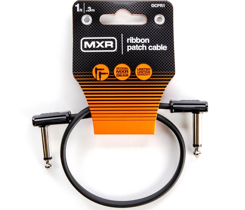 DUNLOP JIM DUNLOP DCPR1 RIGHT ANGLE TO RIBBON PEDALBOARD PATCH CABLE - 1 FOOT - Image 1