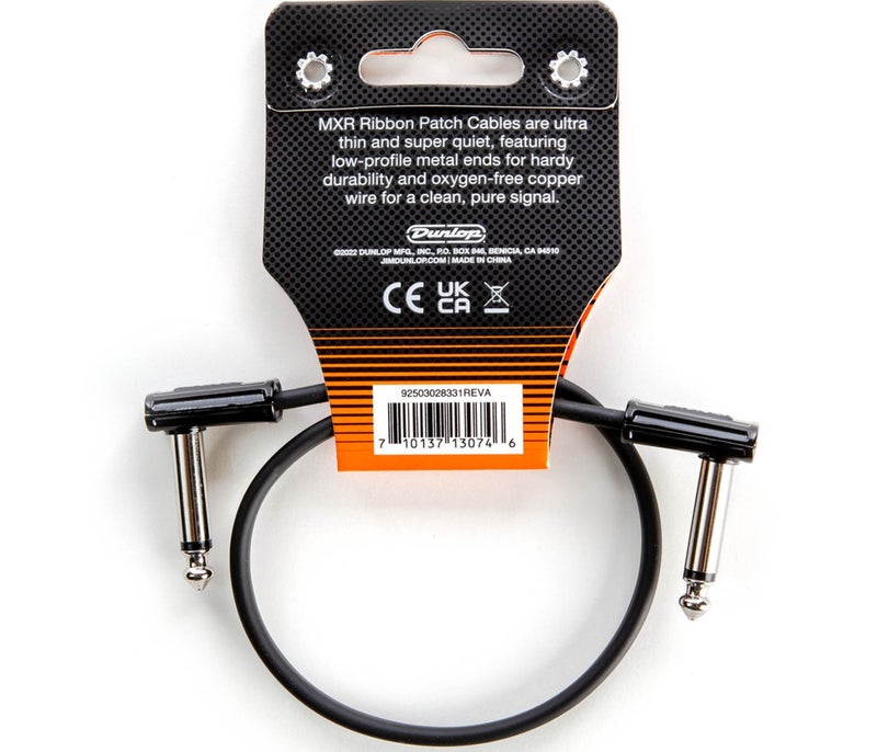 DUNLOP JIM DUNLOP DCPR1 RIGHT ANGLE TO RIBBON PEDALBOARD PATCH CABLE - 1 FOOT - Image 2